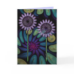 Artistic floral birthday card with text