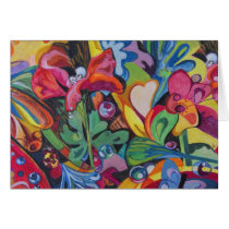 Artistic floral card with Poppy