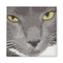 Artistic Grey Cat Face Fridge Magnet