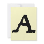 Artistic Letter "A" Woodcut Woodblock Initial