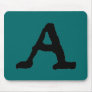Artistic Letter "A" Woodcut Woodblock Initial Mouse Pads
