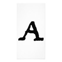 Artistic Letter "A" Woodcut Woodblock Initial