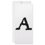 Artistic Letter "A" Woodcut Woodblock Initial
