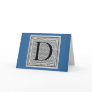 Artistic Letter "D" Woodcut Woodblock Initial