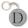 Artistic Letter "D" Woodcut Woodblock Initial