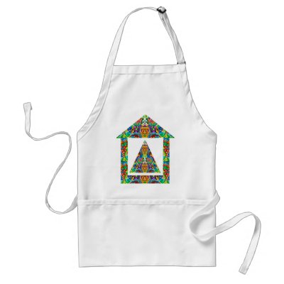 Artistic Pyramid House Aprons by ZAZZLELIST