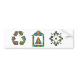 Artistic Pyramid House bumper stickers