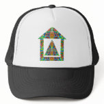 Artistic Pyramid House Mesh Hats