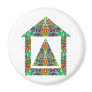 Artistic Pyramid House Refrigerator Magnets
