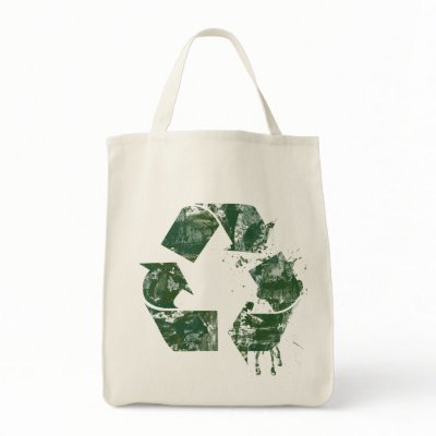Artistic Recycle Symbol Canvas Bags by FamilyCares