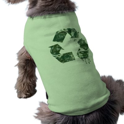 Artistic Recycle Symbol Doggie T-shirt by FamilyCares