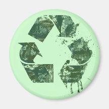 Artistic Recycle Symbol Magnets