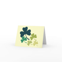 Artistic Shamrocks Greeting Cards