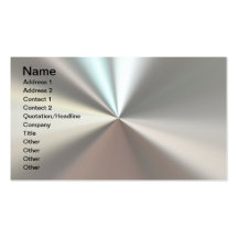 Artistic silver metal business cards