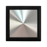 Artistic silver metal keepsake box