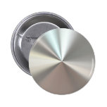 Artistic silver metal pinback button
