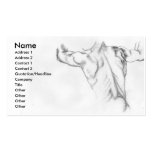 Artistic Sketch of a mans back business cards