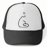 Artistic Swirly Cat Silhouette Trucker Hat