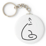 Artistic Swirly Cat Silhouette Key Chain