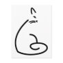 Artistic Swirly Cat Silhouette Post Card