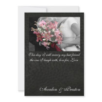 Artistic Tiger Lily Best Friend Wedding Invitation