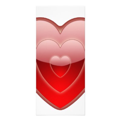Artistic Valentines Heart Customized Rack Card by BurchellDesign