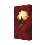 Artistic White Rose Canvas Wrap Canvas Print