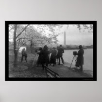 Artists and Cherry Trees in Washington, DC 1920 Poster