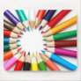 Artist's coloured pencils rainbow graphic photo mousepads