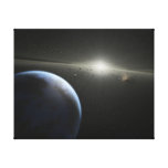 Artist's concept of an astroid belt Photograph Canvas Print