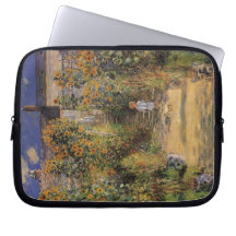 Artist's Garden at Vetheuil by Monet, Vintage Art Laptop Computer Sleeves