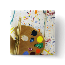 Artists Paint Splatter And Pallet of Paint