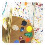 Artists Paint Splatter And Pallet of Paint