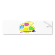 Artists Palette Girls Bumper Sticker