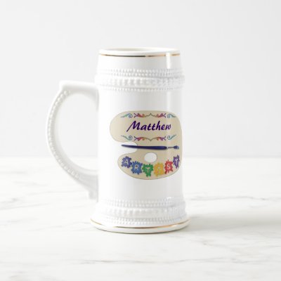 Artist's Pallet Coffee Mugs by Sensato