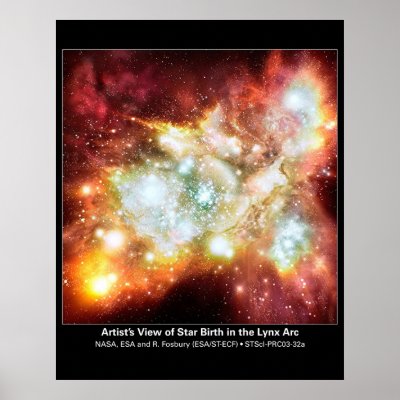 Artist's View of Star Birth in the Lynx Arc Posters by Space_Exploration