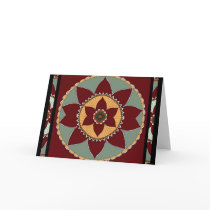 Arts and Crafts Flower Mandala-greeting card