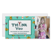 Arts and Crafts Theme Photo Thank You Note