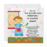 Arts & Crafts Birthday Party invitations