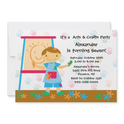 Arts & Crafts Birthday Party by celebrateitinvites