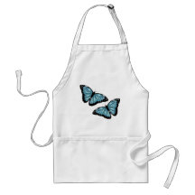 Artsy Blue Butterflies Aprons