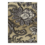 Artsy Embossed Black & Gold Flowers Greeting Cards