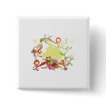 artsy floral bliss vector design pins