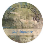 Artsy Graphic Library Plate Round Stickers