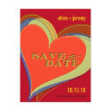 Artsy Hearts Save the Date postcards