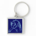 Artsy Horse Head Sketch Keychain