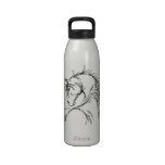 Artsy Horse Head Sketch Water Bottles