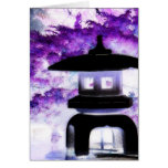 Artsy Japanese Pagoda Style Garden Lantern Greeting Cards