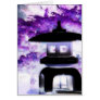 Artsy Japanese Pagoda Style Garden Lantern Greeting Cards