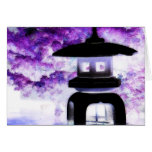 Artsy Japanese Pagoda Style Garden Lantern Card